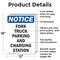Signmission Fork Truck Parking And Charging Station OSHA Notice Sign, Aluminum, 12in W x 18in L, 2PK OS-2PACK-NS-A-1218-V-12880 - alternate 4